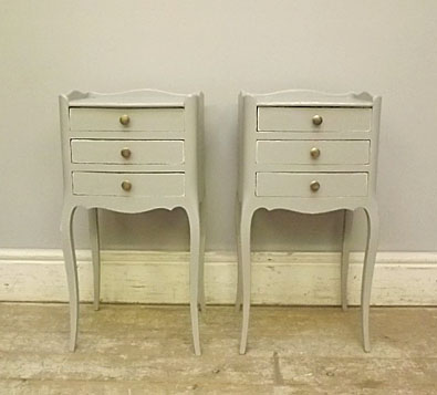 pair of vintage french bedside tables
